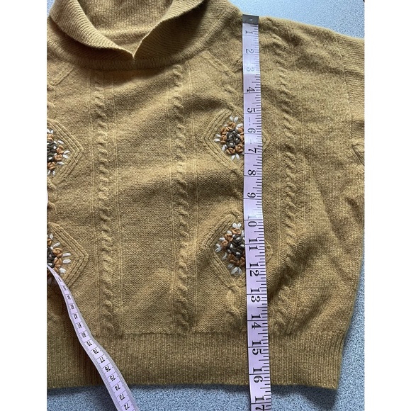 Vintage Lady Cina Mustard Cropped Sweater - Picture 13 of 14